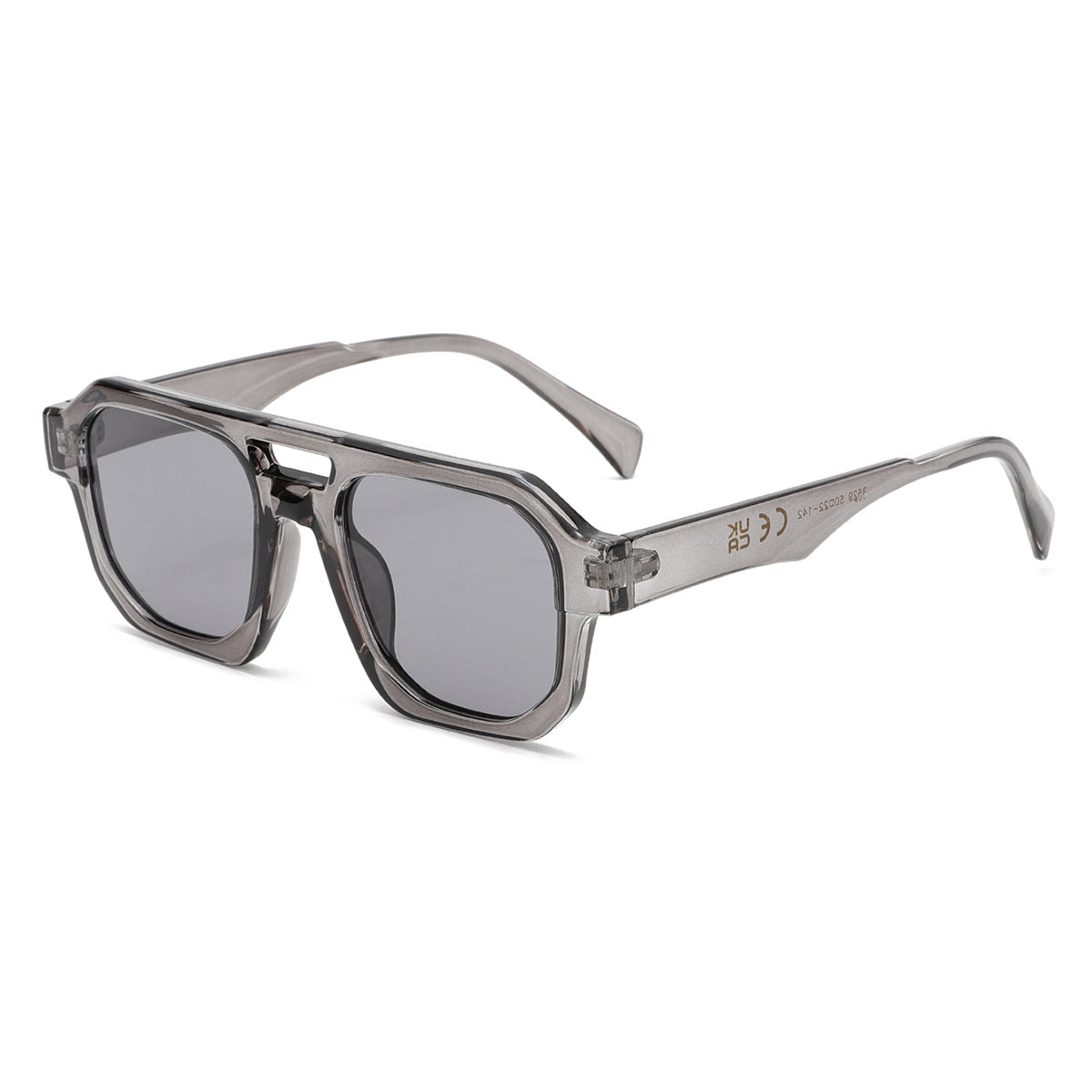 Double-Bridge Aviator PC Retro-Vintage Sunglasses WGSG3529
