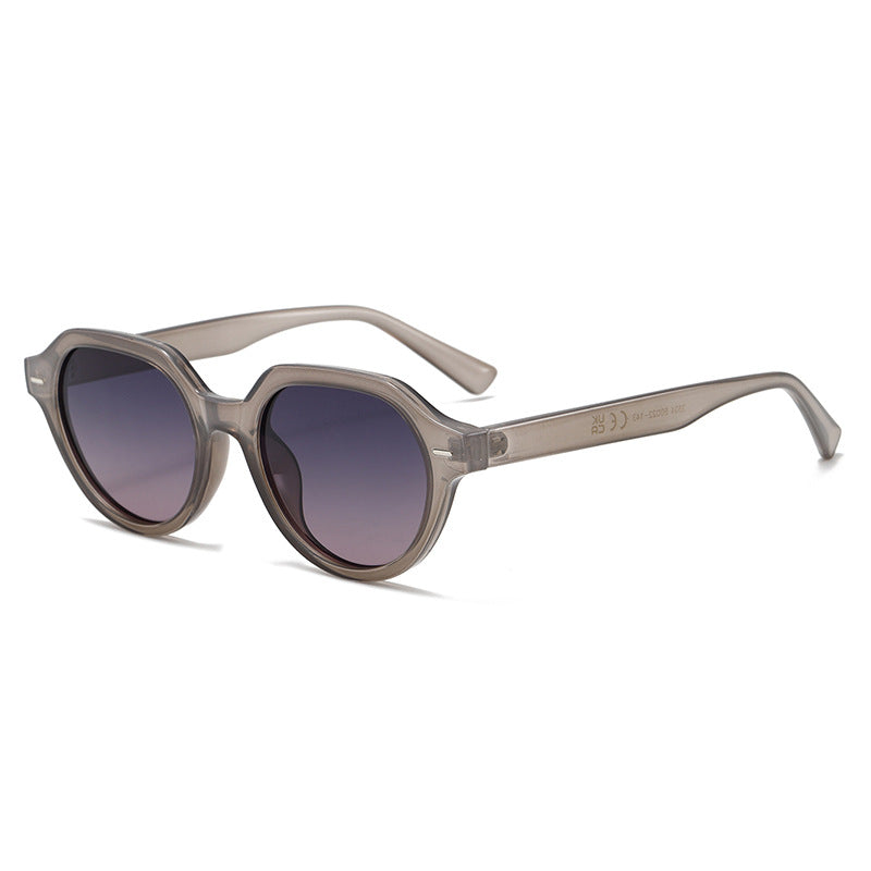 Fashion Retro Large Round Polarised PC Sunglasses WGSG3534
