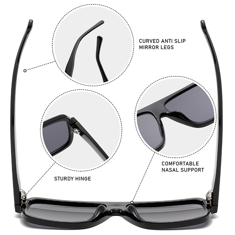 Retro Square Aviator UV400 Sunglasses WGSG3536