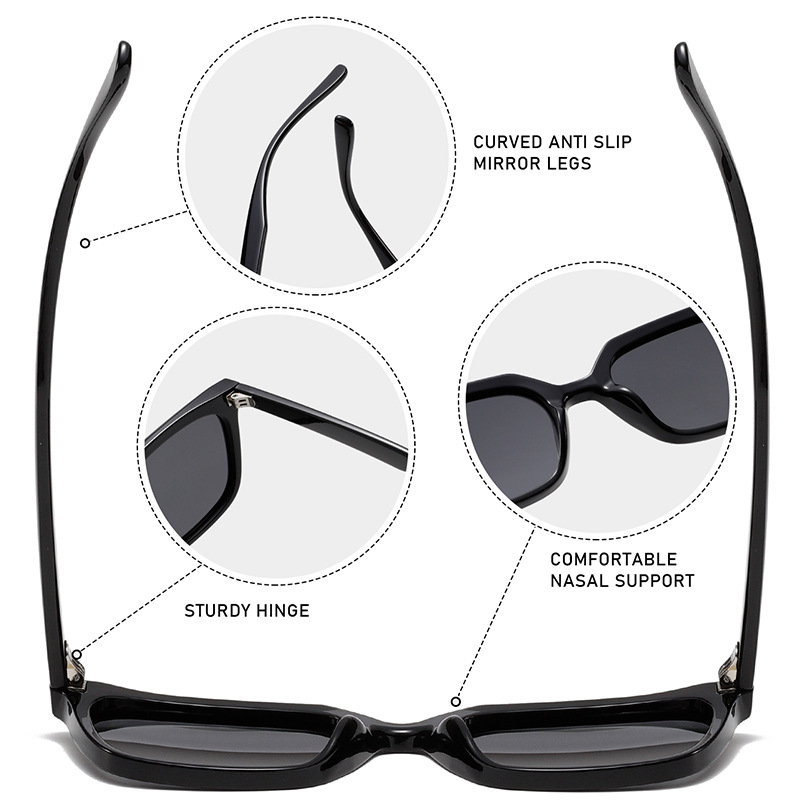 Fashion Polarised Blue-Light-Blocking Square Sunglasses WGSG3580