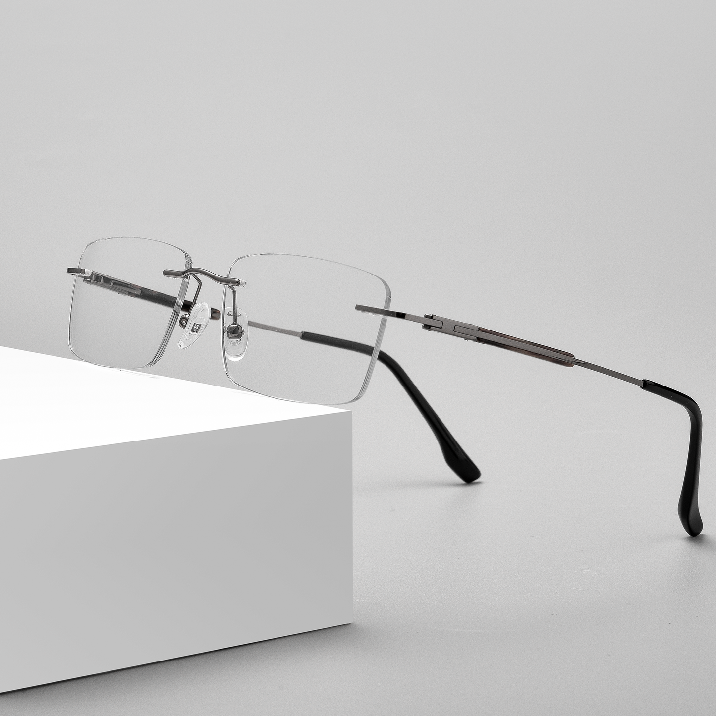 Classic Rimless Metal Glasses WGXHX1002WK-WOOglasses
