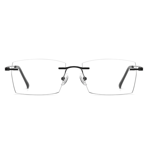 Classic Rimless Metal Glasses WGXHX1012WK-WOOglasses