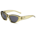 Wrap-Around Cat-Eye UV400 Sunglasses with Pentagram-Detailed PC Temples WGSG3369