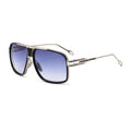 Large Square-Frame UV400 Sunglasses with Hollow-Out Metal Temples WGSG3366