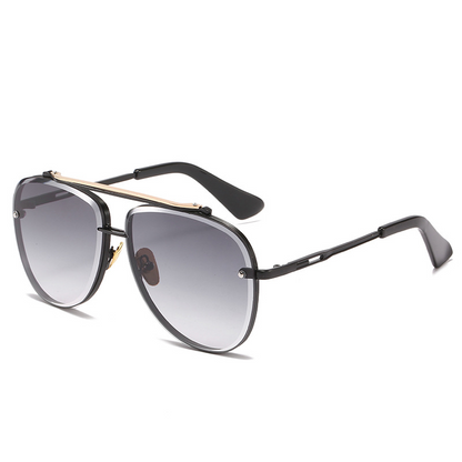 Double-Bridge Aviator Sunglasses with UV400 Protection WGSG1912