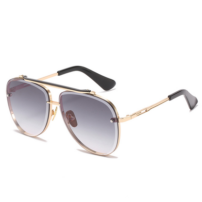 Double-Bridge Aviator Sunglasses with UV400 Protection WGSG1912