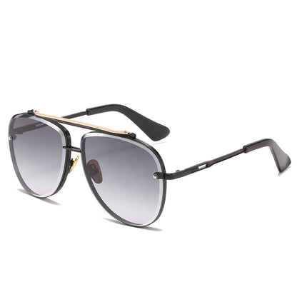 Double-Bridge Aviator Sunglasses with UV400 Protection WGSG1912