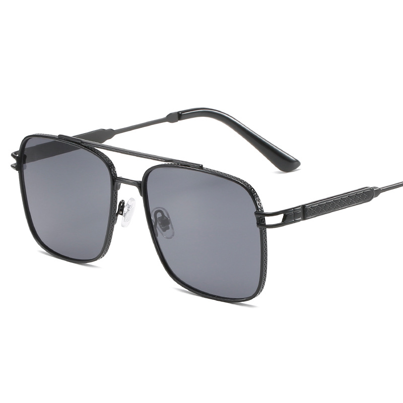 Sunset Gradient Metal Square Sunglasses - UV400 Double Bridge WGSG2174