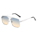 Sunset Gradient Metal Square Sunglasses - UV400 Double Bridge WGSG2174
