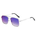 Sunset Gradient Metal Square Sunglasses - UV400 Double Bridge WGSG2174
