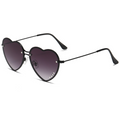 Heart-shaped Double Bridge Sunset Gradient Metal Square Sunglasses WGSG2236