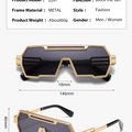 Futuristic  Square-Frame Seamless Sport Shield Metal Sunglasses WGSG2267