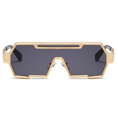 Futuristic  Square-Frame Seamless Sport Shield Metal Sunglasses WGSG2267