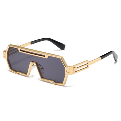 Futuristic  Square-Frame Seamless Sport Shield Metal Sunglasses WGSG2267