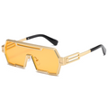 Futuristic  Square-Frame Seamless Sport Shield Metal Sunglasses WGSG2267