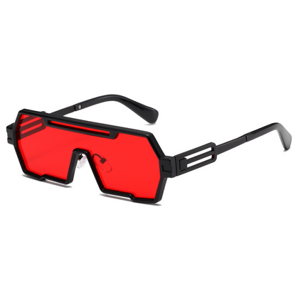 Futuristic  Square-Frame Seamless Sport Shield Metal Sunglasses WGSG2267