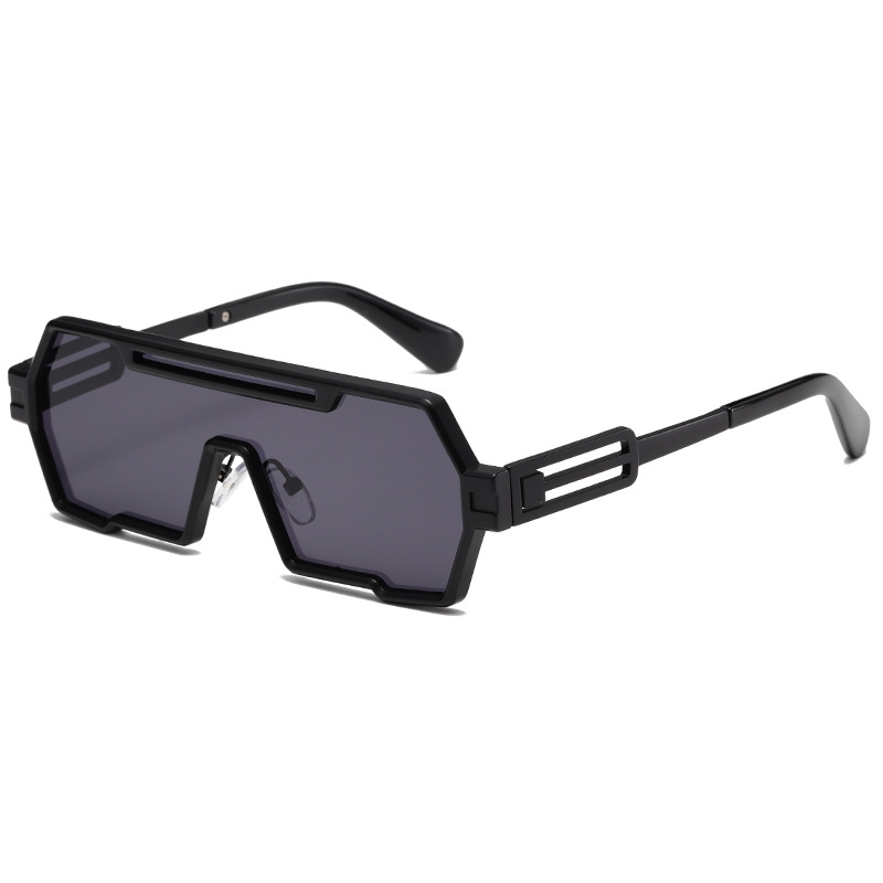 Futuristic  Square-Frame Seamless Sport Shield Metal Sunglasses WGSG2267