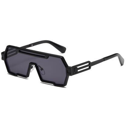 Futuristic  Square-Frame Seamless Sport Shield Metal Sunglasses WGSG2267