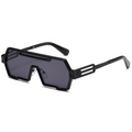 Futuristic  Square-Frame Seamless Sport Shield Metal Sunglasses WGSG2267