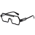 Futuristic  Square-Frame Seamless Sport Shield Metal Sunglasses WGSG2267
