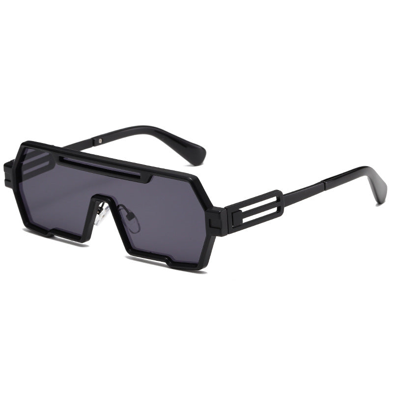 Futuristic  Square-Frame Seamless Sport Shield Metal Sunglasses WGSG2267