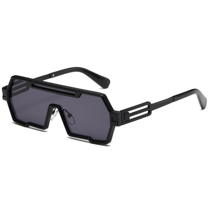 Futuristic  Square-Frame Seamless Sport Shield Metal Sunglasses WGSG2267