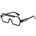 Futuristic  Square-Frame Seamless Sport Shield Metal Sunglasses WGSG2267