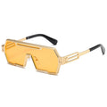 Futuristic  Square-Frame Seamless Sport Shield Metal Sunglasses WGSG2267