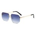 UV400 Rimless Geometric Metal TikTok-Viral Sunglasses WGSG2283