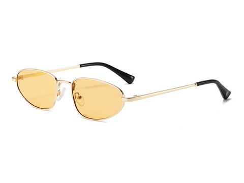 TikTok-Approved UV400 Petite Oval Metal Sunglasses WGSG2315