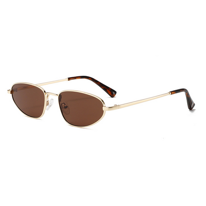 TikTok-Approved UV400 Petite Oval Metal Sunglasses WGSG2315