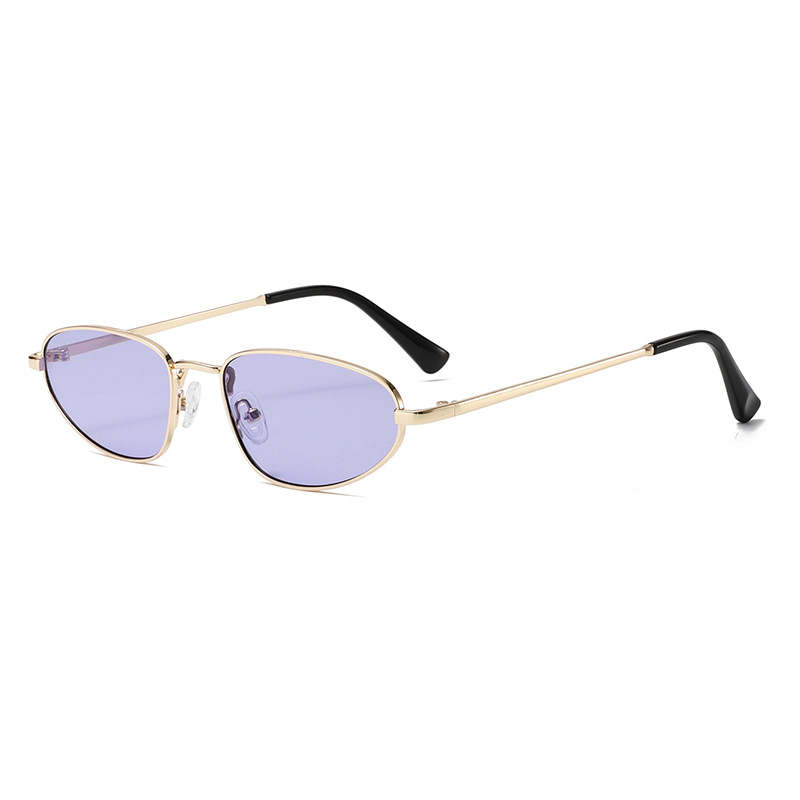 TikTok-Approved UV400 Petite Oval Metal Sunglasses WGSG2315