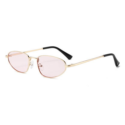 TikTok-Approved UV400 Petite Oval Metal Sunglasses WGSG2315