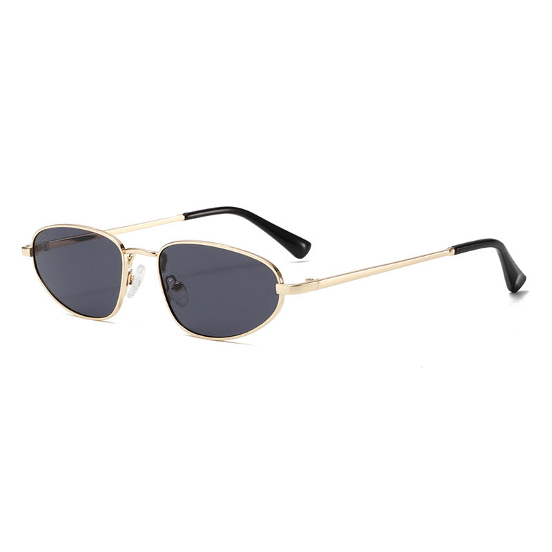 TikTok-Approved UV400 Petite Oval Metal Sunglasses WGSG2315