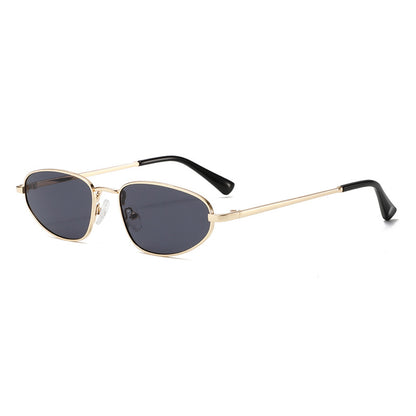 TikTok-Approved UV400 Petite Oval Metal Sunglasses WGSG2315