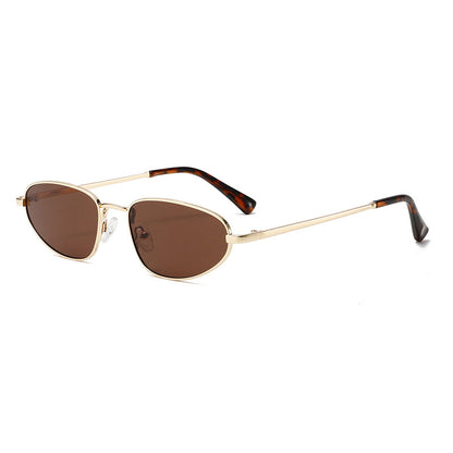 TikTok-Approved UV400 Petite Oval Metal Sunglasses WGSG2315
