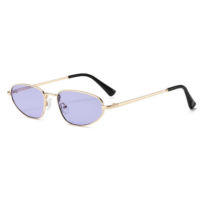 TikTok-Approved UV400 Petite Oval Metal Sunglasses WGSG2315