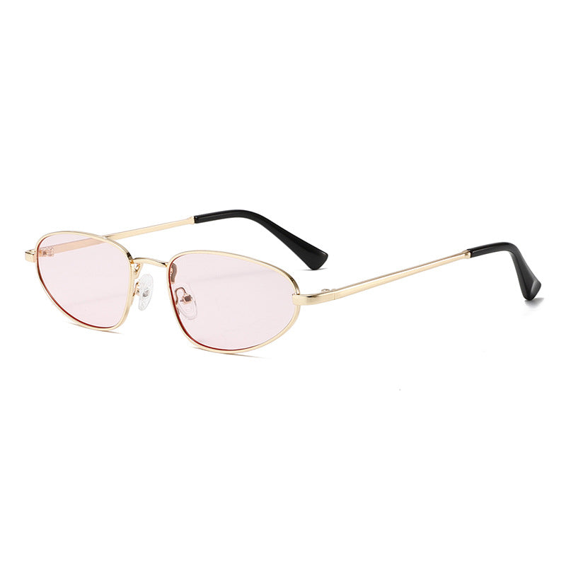 TikTok-Approved UV400 Petite Oval Metal Sunglasses WGSG2315