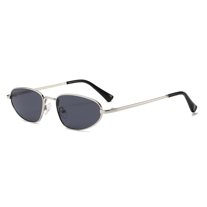 TikTok-Approved UV400 Petite Oval Metal Sunglasses WGSG2315
