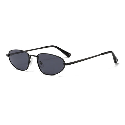 TikTok-Approved UV400 Petite Oval Metal Sunglasses WGSG2315