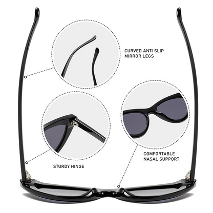 Featherlight UV400 Retro Cat-Eye PC Sunglasses WGSG3009