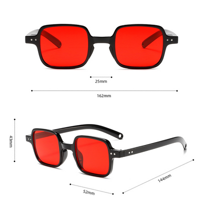 Retro-Chic Narrow Face Petite Square UV400 Protection Sunglasses WGSG3154 (21g)