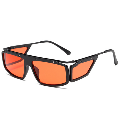 Trend-Forward Oversized Steampunk Y2K Revival Quad-Lens Statement Sunglasses WGSG3188 (32g)