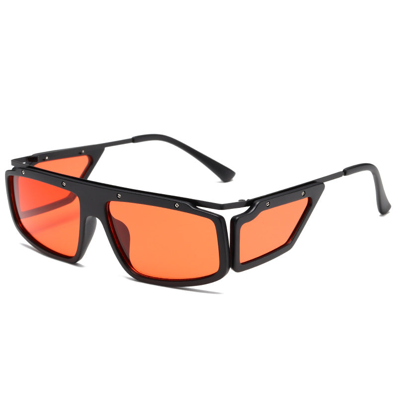 Trend-Forward Oversized Steampunk Y2K Revival Quad-Lens Statement Sunglasses WGSG3188 (32g)