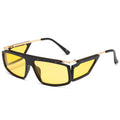 Trend-Forward Oversized Steampunk Y2K Revival Quad-Lens Statement Sunglasses WGSG3188 (32g)