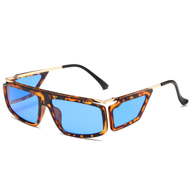 Trend-Forward Oversized Steampunk Y2K Revival Quad-Lens Statement Sunglasses WGSG3188 (32g)