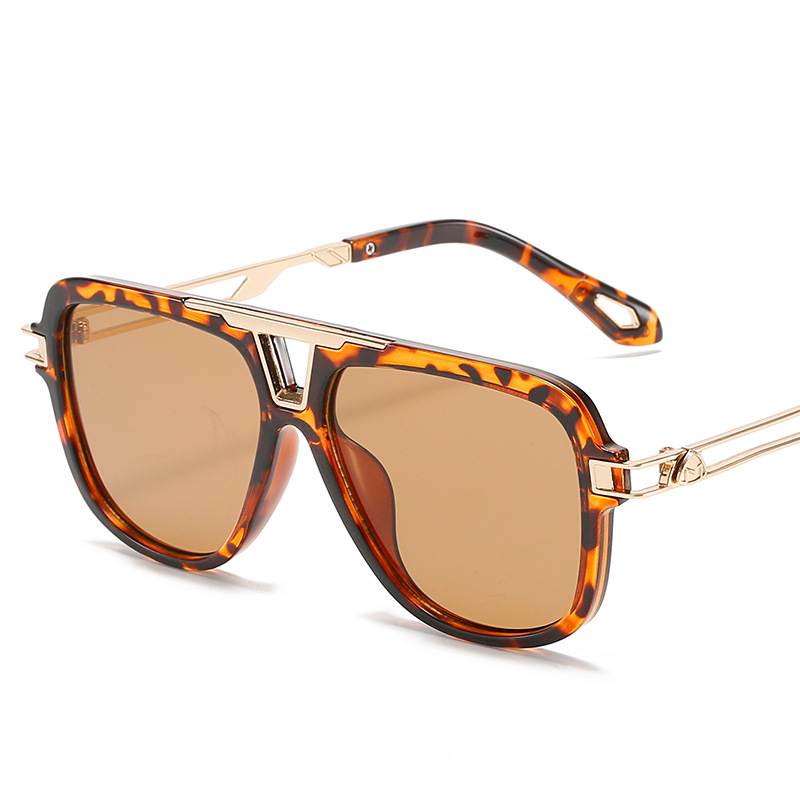UV-Protective Chunky Square-Frame Wayfarer Sunglasses in PC-Metal Blend WGSG3257  (34g)