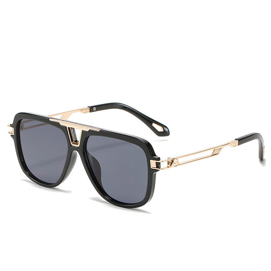 UV-Protective Chunky Square-Frame Wayfarer Sunglasses in PC-Metal Blend WGSG3257  (34g)
