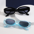 Oval PC Small-Frame Cat-Eye Retro UV400 Sunglasses WGSG3314