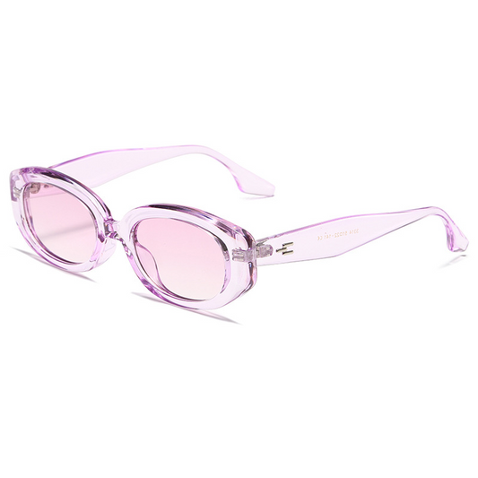 Oval PC Small-Frame Cat-Eye Retro UV400 Sunglasses WGSG3314